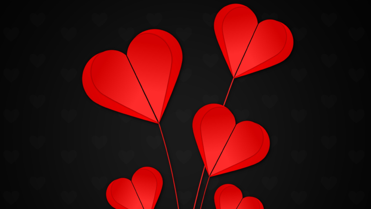 Coraz, Rojo, Pétalo, Amor, el Día de San Valentín. Wallpaper in 1280x720 Resolution