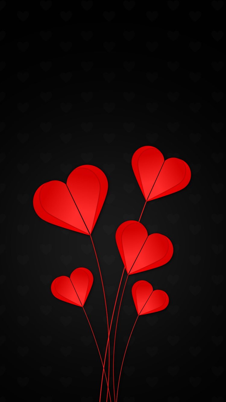 Cœur, Red, Pétale, Amour, le Jour de Valentines. Wallpaper in 750x1334 Resolution