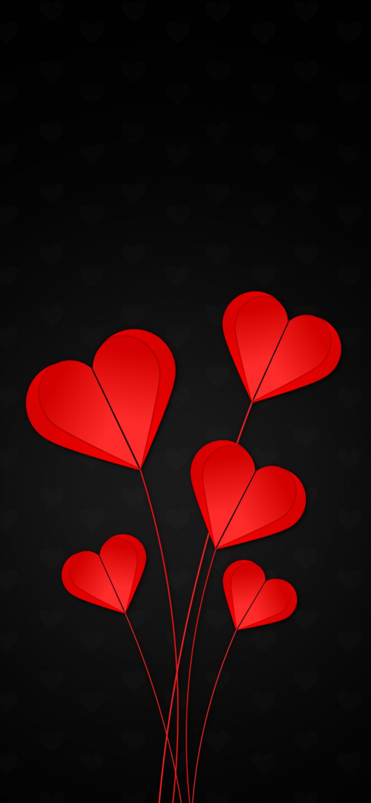 心脏, 红色的, 爱情, 植物干, 深红色的 壁纸 1242x2688 允许