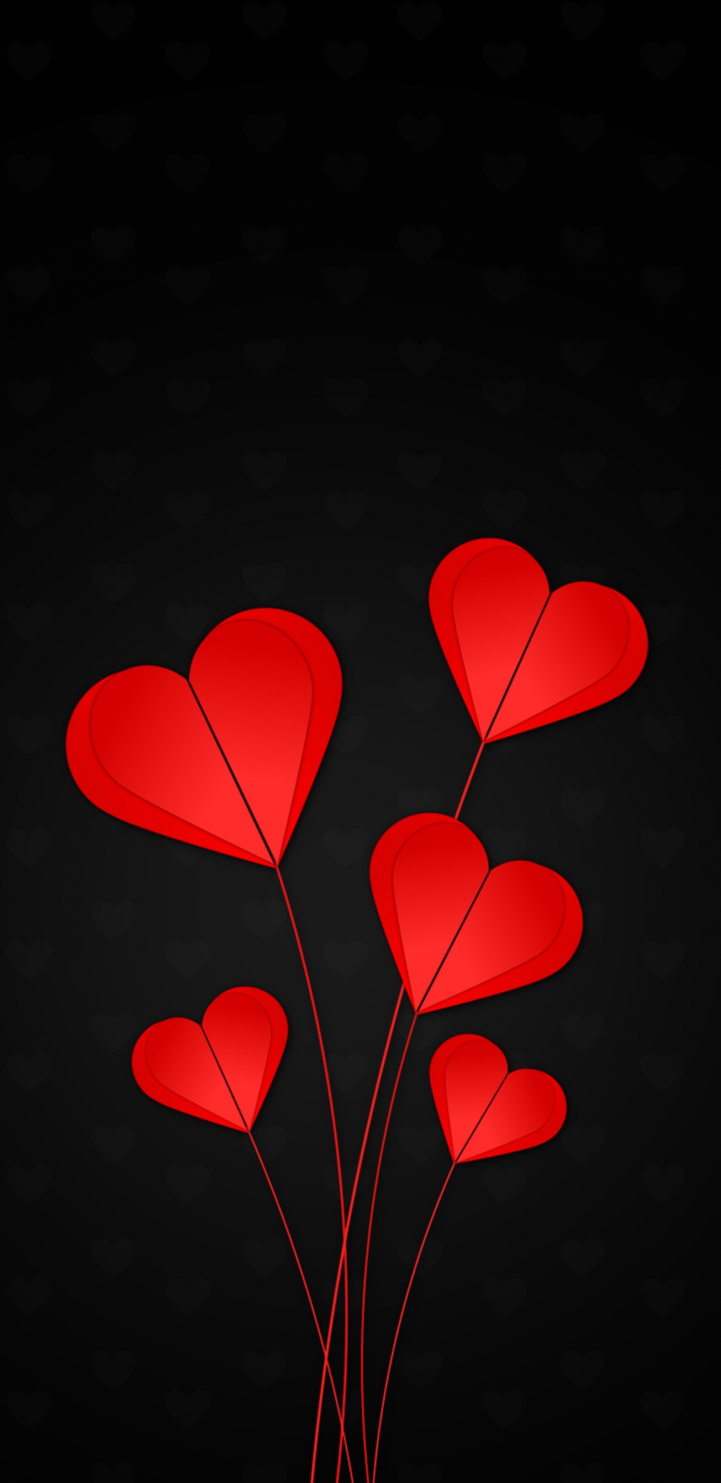 心脏, 红色的, 爱情, 植物干, 深红色的 壁纸 1440x2960 允许