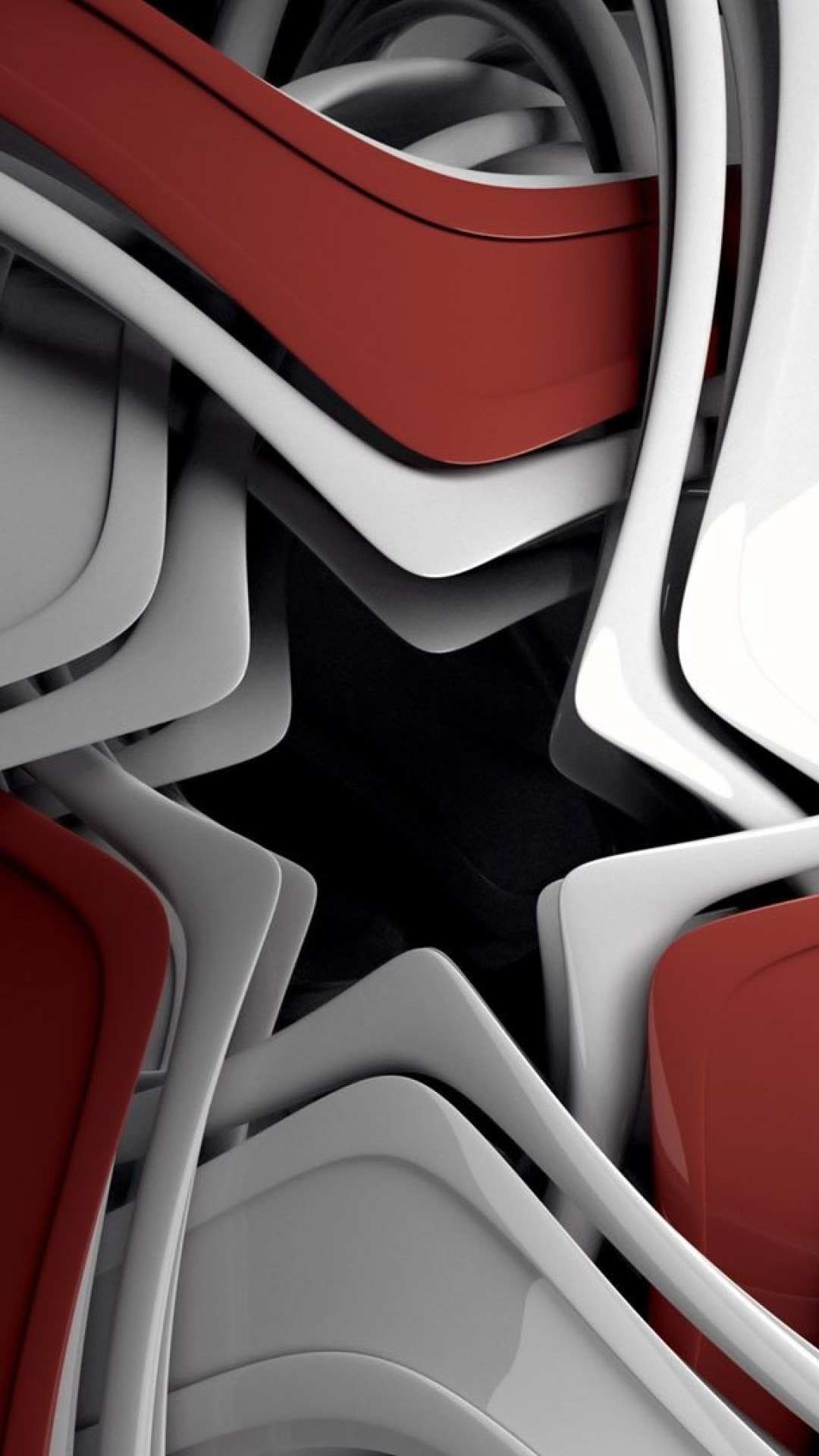 White and Red Plastic Chairs. Wallpaper in 1080x1920 Resolution