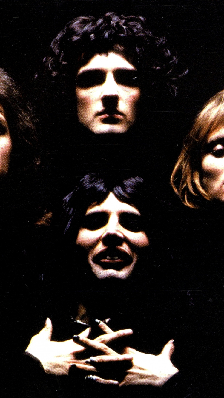 Freddie Mercury, Queen, Bohemian Rhapsody, Brian May, Roger Meddows-Taylor. Wallpaper in 750x1334 Resolution