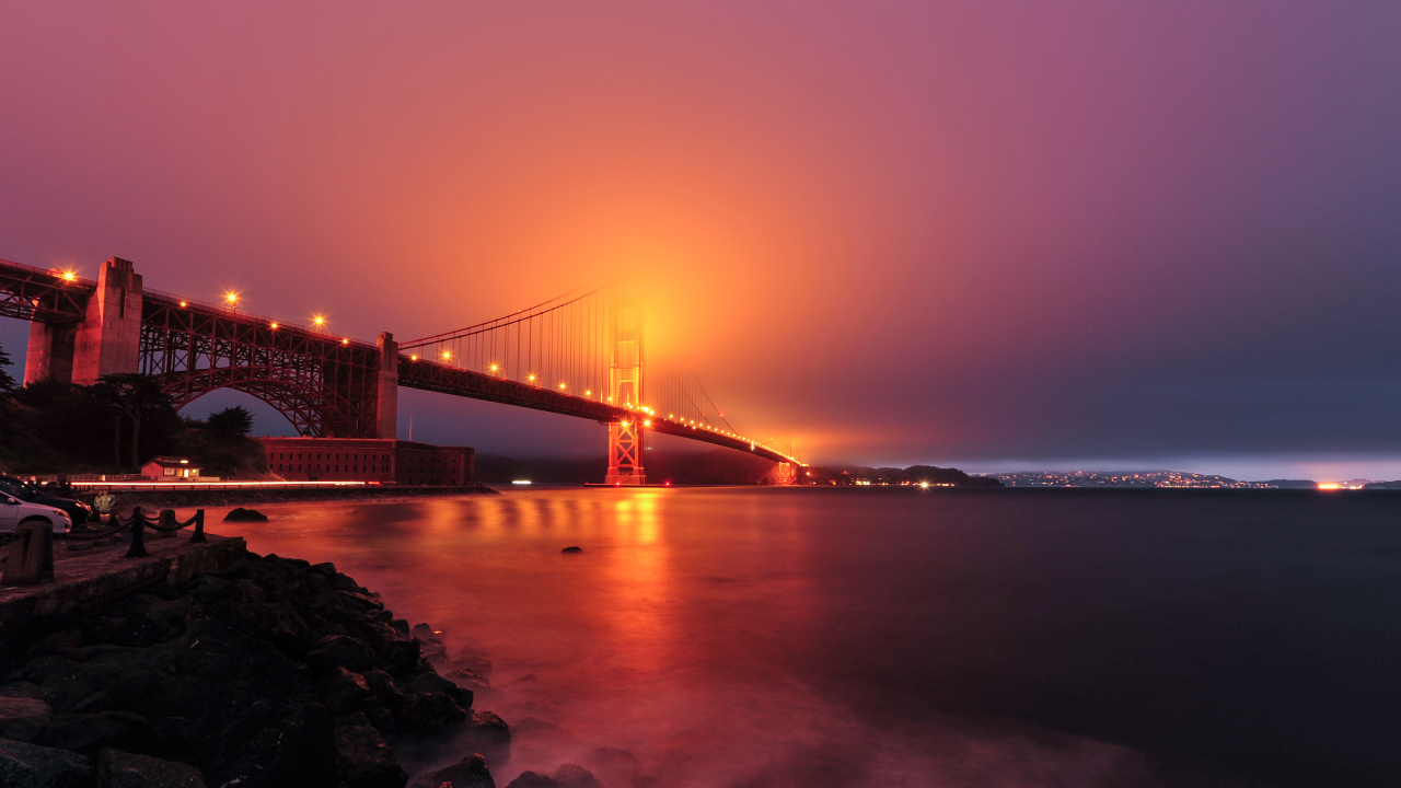 Pont du Golden Gate San Francisco Californie. Wallpaper in 1280x720 Resolution