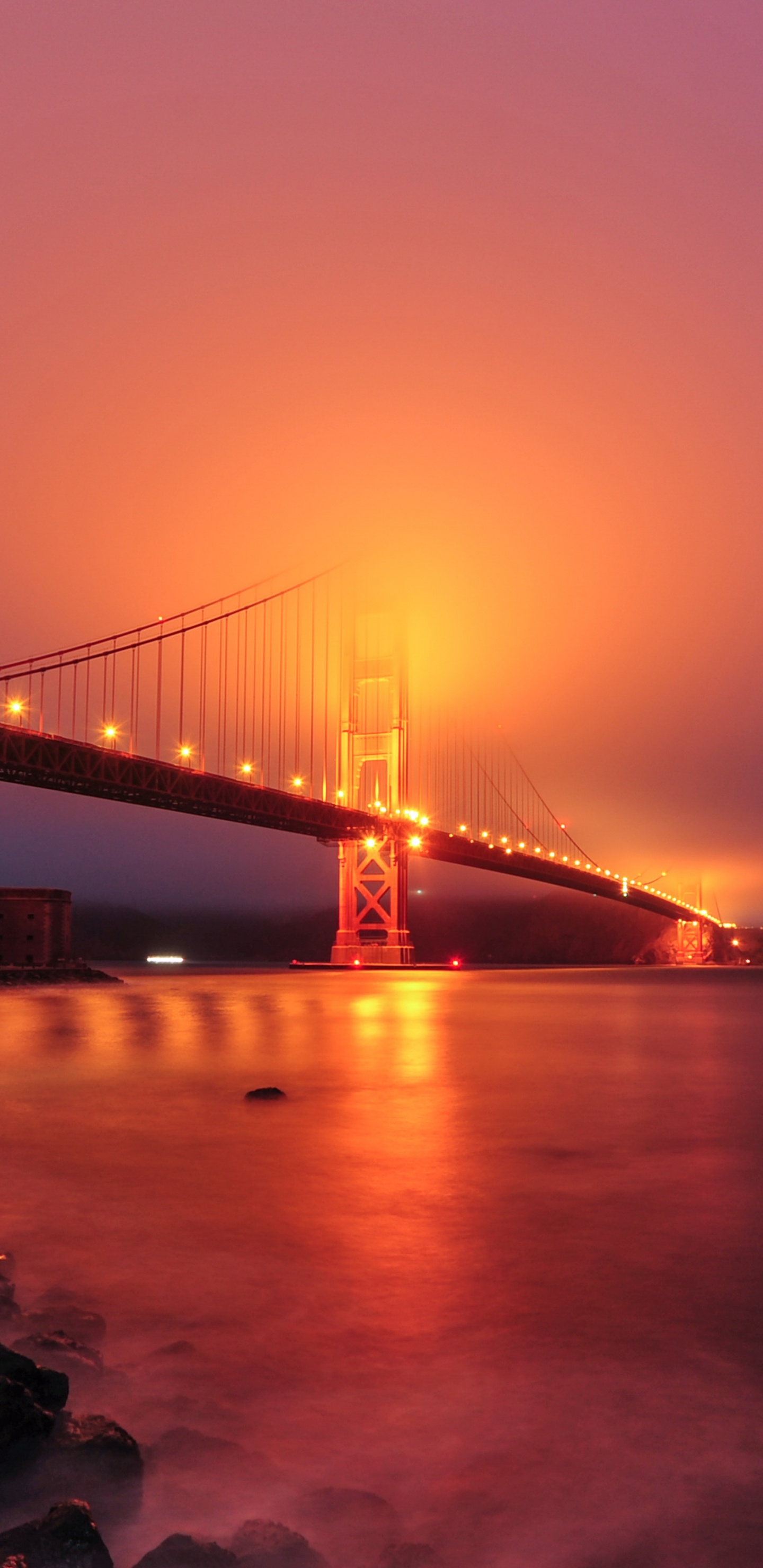 Pont du Golden Gate San Francisco Californie. Wallpaper in 1440x2960 Resolution