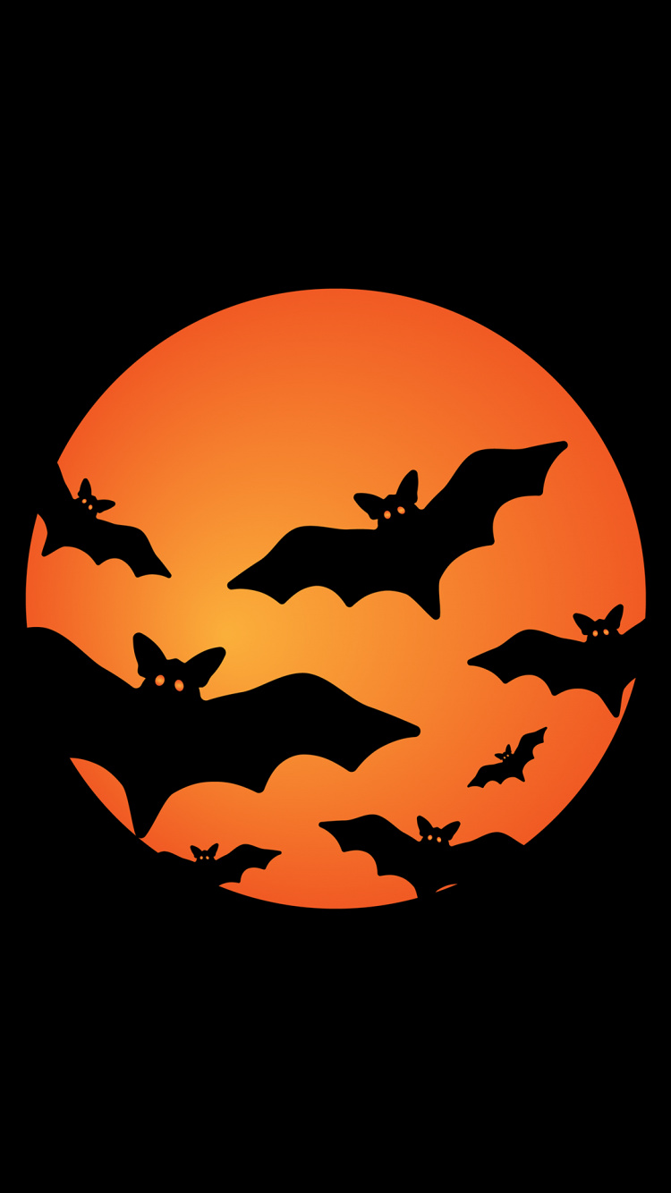 Orange, Bats, Festival, Graphics, Bat. Wallpaper in 750x1334 Resolution