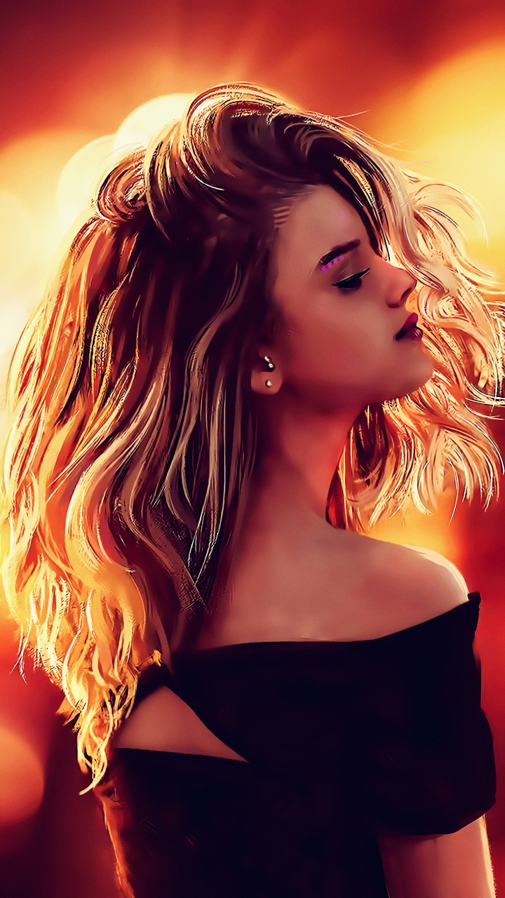 Mujer en Negro Fuera Del Hombro. Wallpaper in 720x1280 Resolution