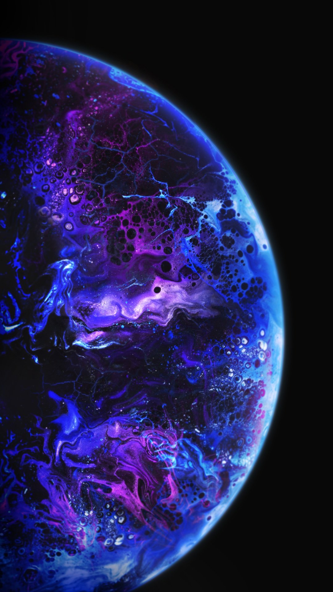 Earth, Space, Universe, Soap Bubble, Blue. Wallpaper in 1080x1920 Resolution