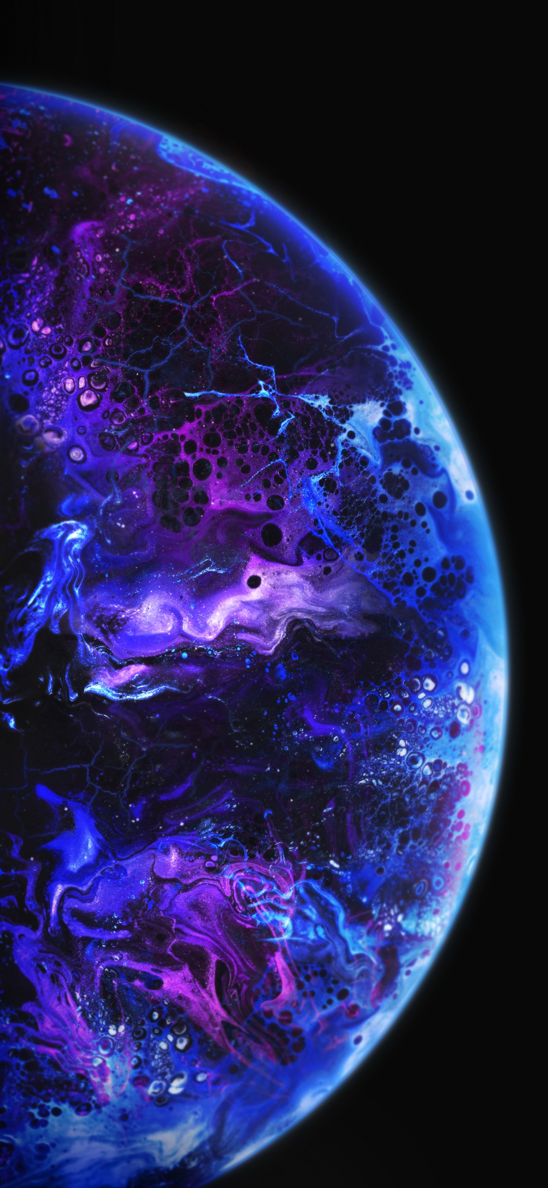 Earth, Space, Universe, Soap Bubble, Blue. Wallpaper in 1125x2436 Resolution