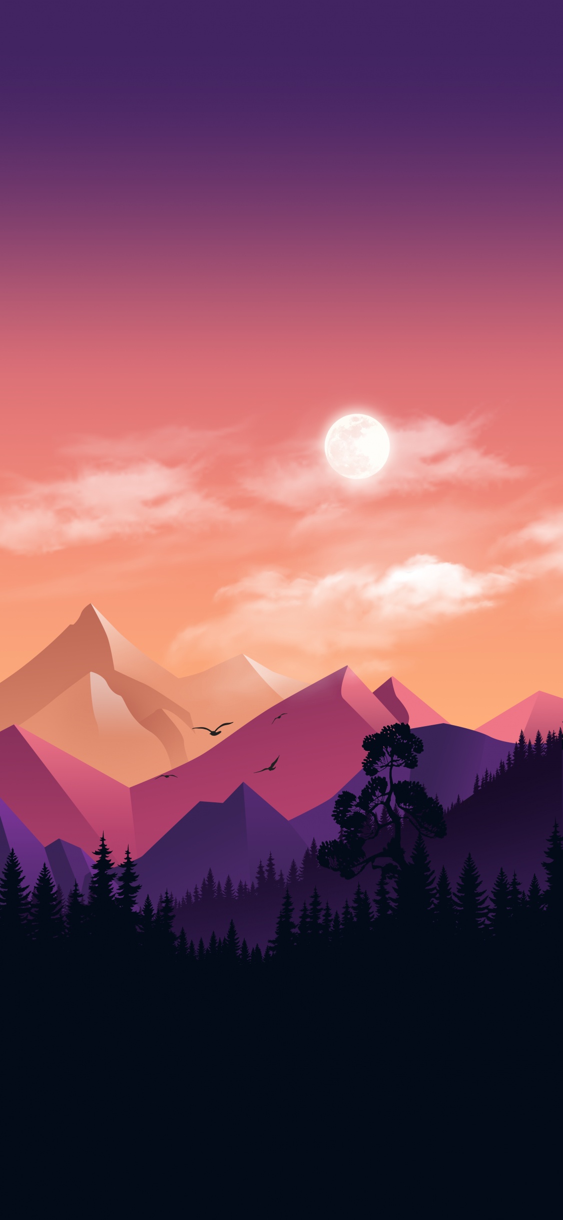 Atmosphère, L'écorégion, Afterglow, Paysage Naturel. Wallpaper in 1125x2436 Resolution