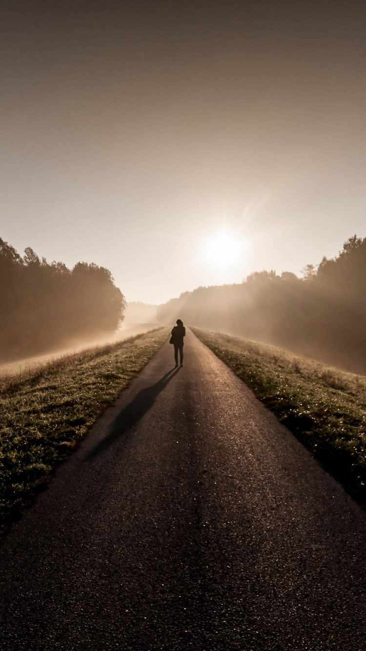 Nature, Paysage Naturel, Route, Matin, Lumière. Wallpaper in 750x1334 Resolution