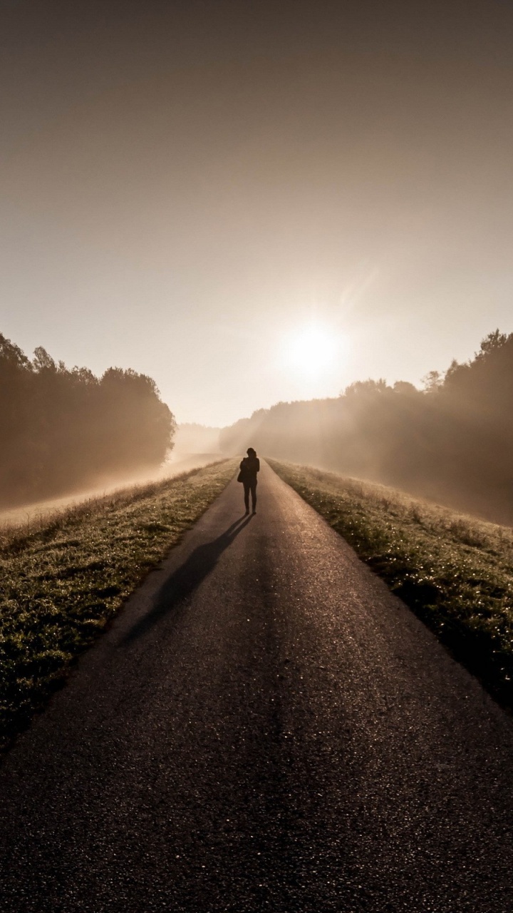 Nature, Natural Landscape, Road, Morning, Light. Wallpaper in 720x1280 Resolution