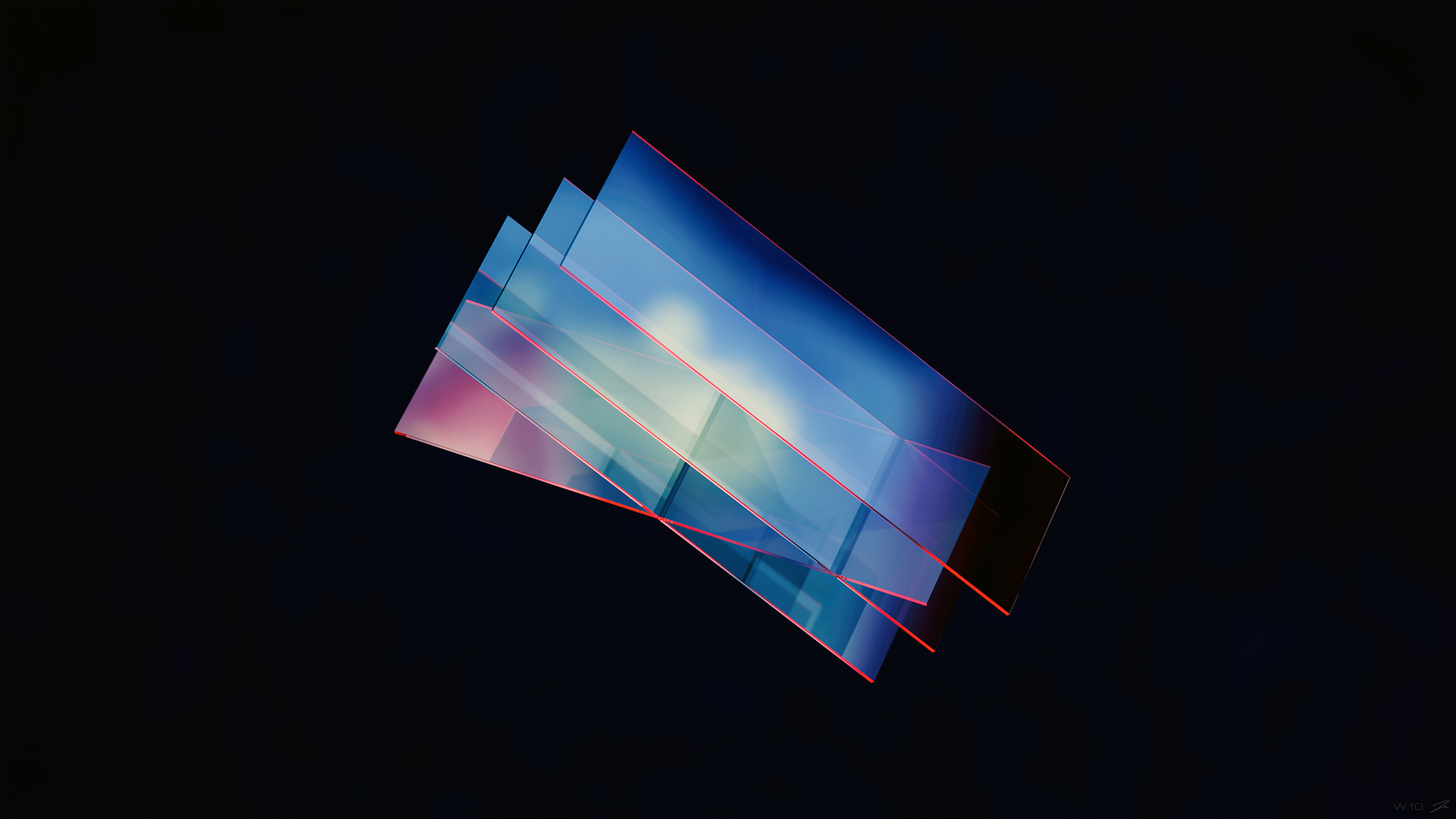 Art Abstrait Bleu et Blanc. Wallpaper in 2560x1440 Resolution