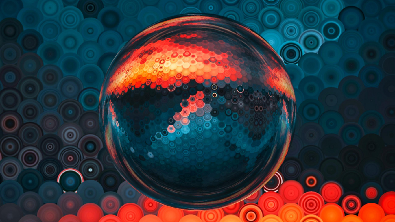 Rojo, Ambar, Naranja, Arte, Patrón. Wallpaper in 1366x768 Resolution