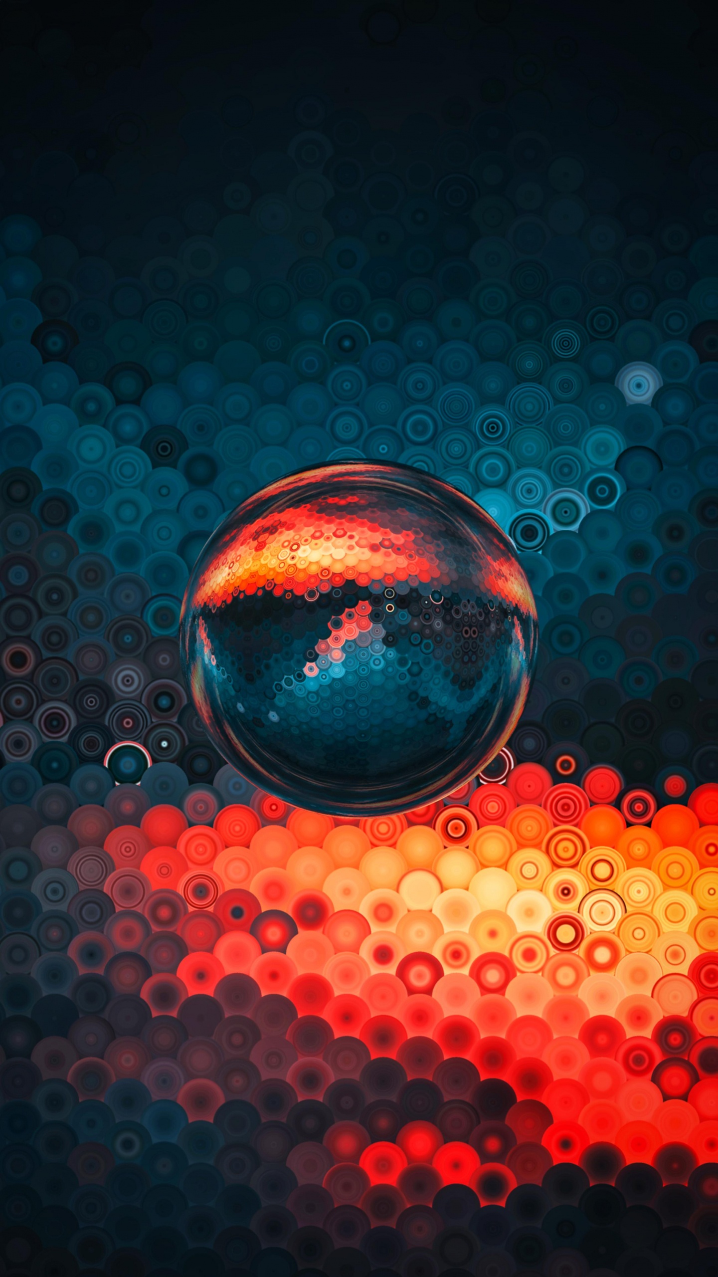 色彩, 红色的, 琥珀色, 橙色, 球 壁纸 1440x2560 允许