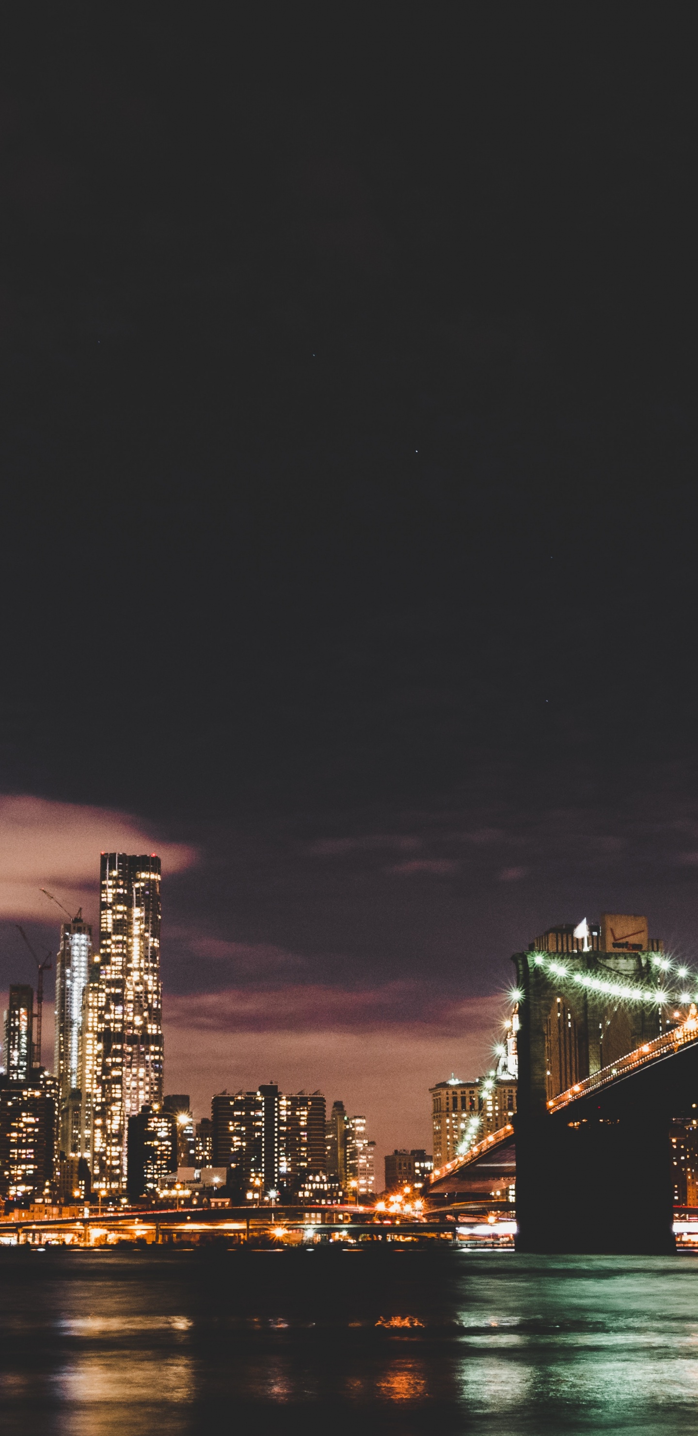 City Skyline During Night Time. Wallpaper in 1440x2960 Resolution