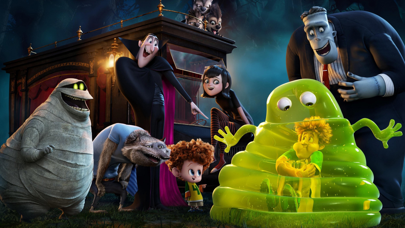 Hotel Transylvania Scenes, Dracula, Vampire, Scene, Animation. Wallpaper in 1366x768 Resolution