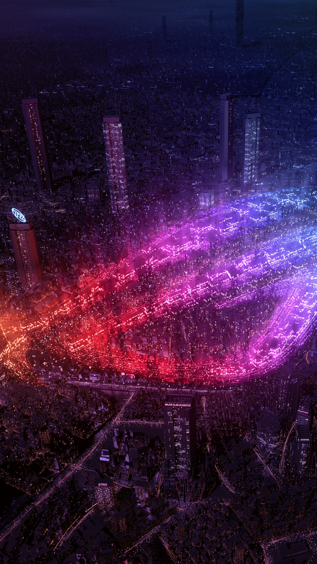 华硕rog, 华硕, 紫色的, 光, 紫罗兰色 壁纸 1080x1920 允许