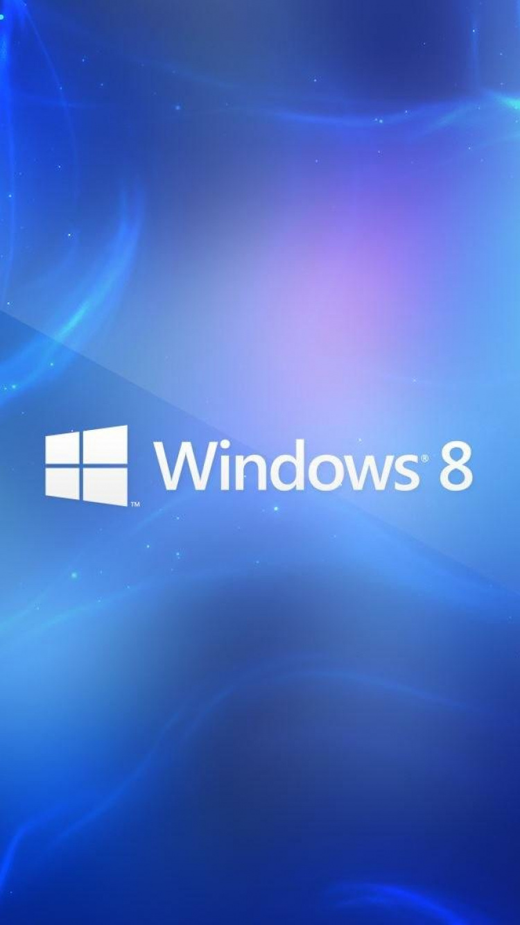 Windows 8, Microsoft Windows, Azul, Luz, Neon. Wallpaper in 750x1334 Resolution