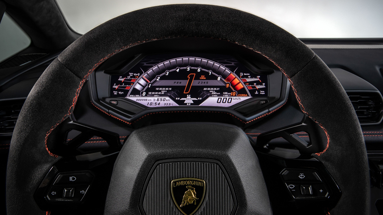 Lamborghini Interior, 2020 Lamborghini Huracan EVO, Lamborghini, 2019 Lamborghini Huracan, Cars. Wallpaper in 1280x720 Resolution