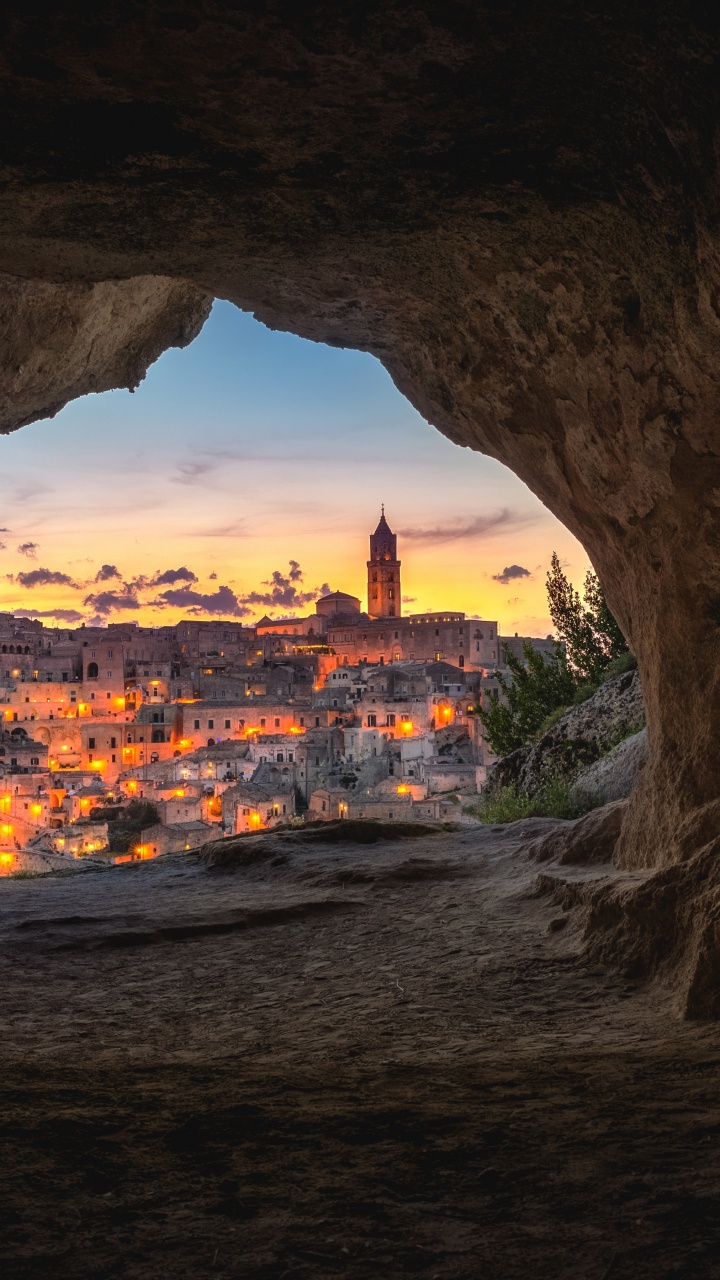 Grotta Matera, Sassi di Matera, Casa Grotta Nei Sassi di Matera, Bari, Alberobello. Wallpaper in 720x1280 Resolution