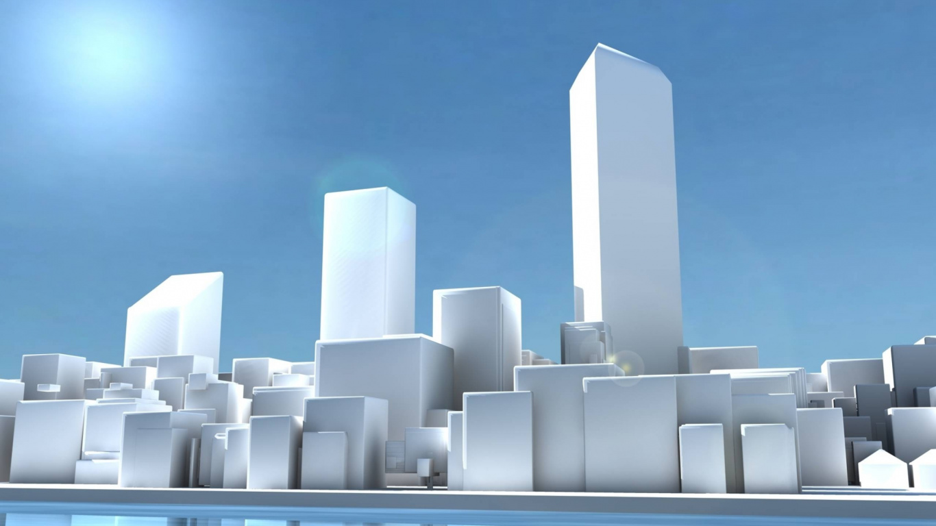 酒店, 光, Azure, 塔块, 建筑 壁纸 1366x768 允许