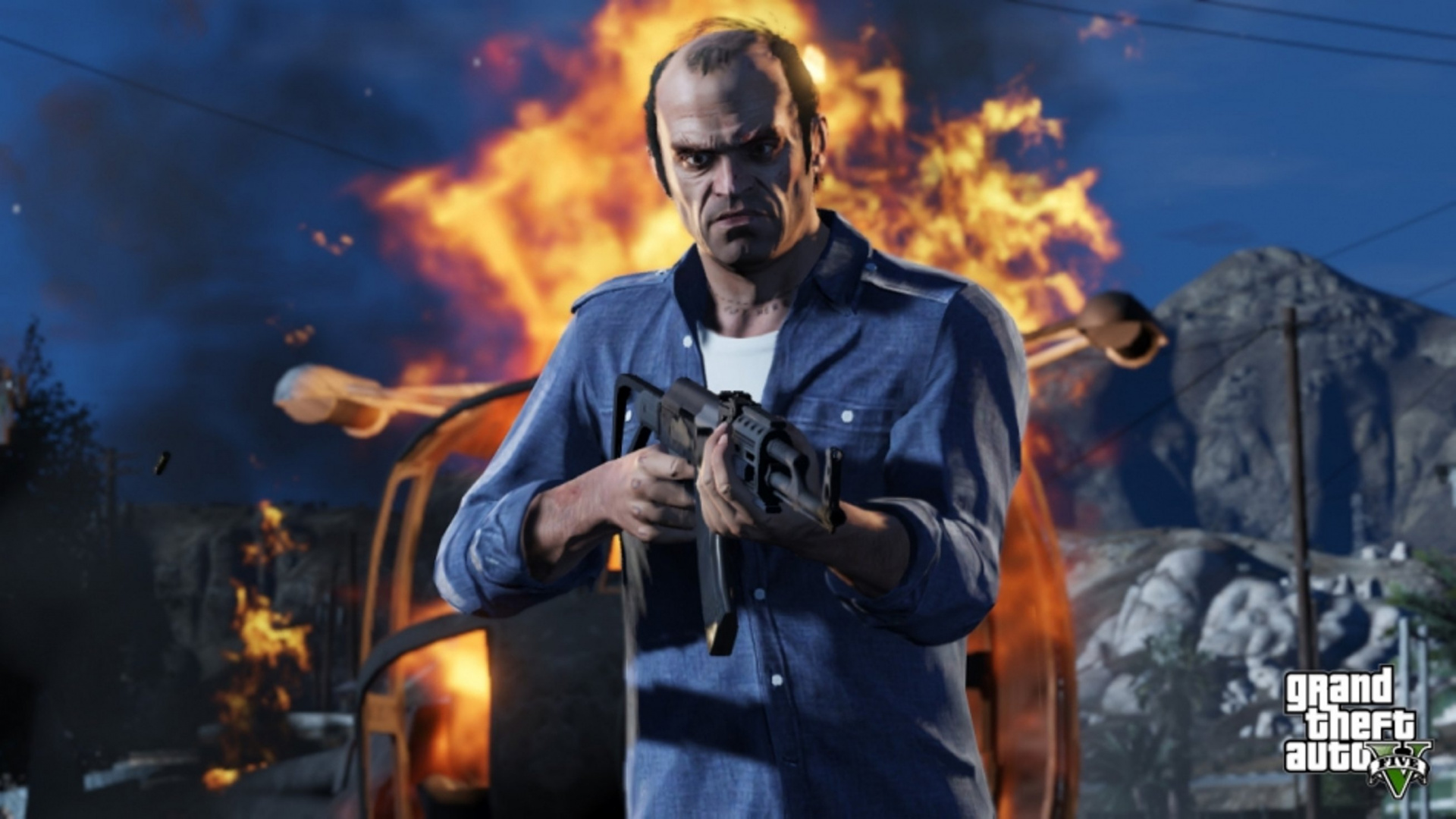 Grand Theft Auto v, Trevor Philips, Grand Theft Auto San Andreas, Rockstar Games, Juego de Pc. Wallpaper in 1920x1080 Resolution