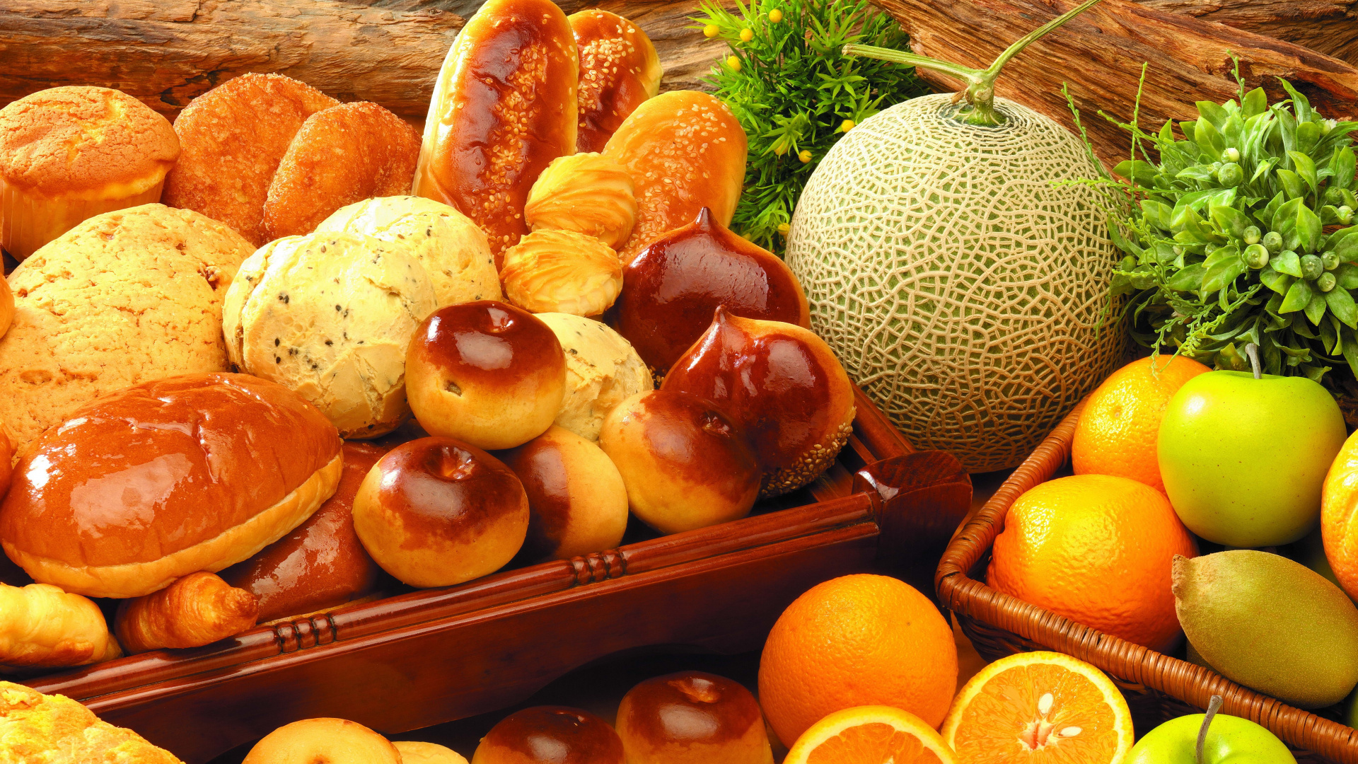 Orange Fruits on Brown Wooden Tray. Wallpaper in 1920x1080 Resolution