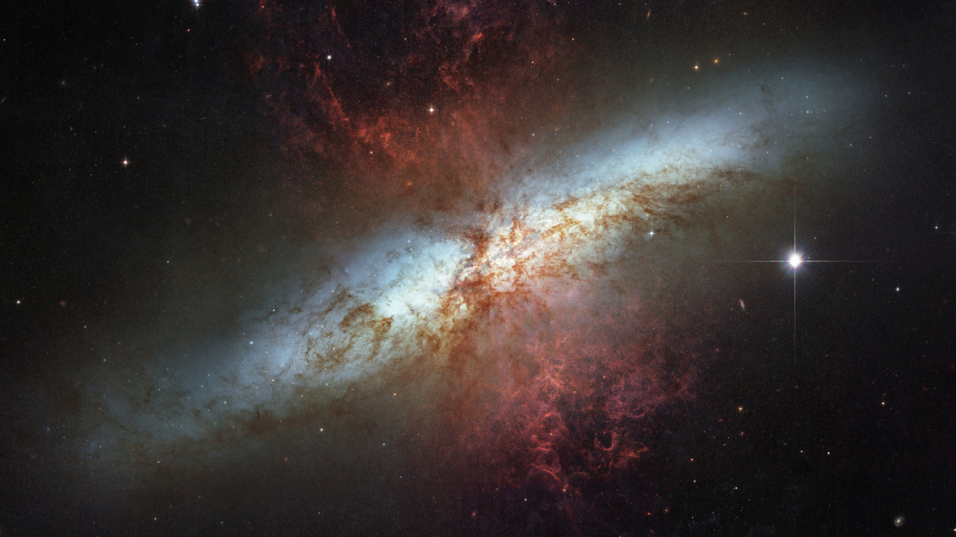 Brown and Black Galaxy Illustration. Wallpaper in 1366x768 Resolution