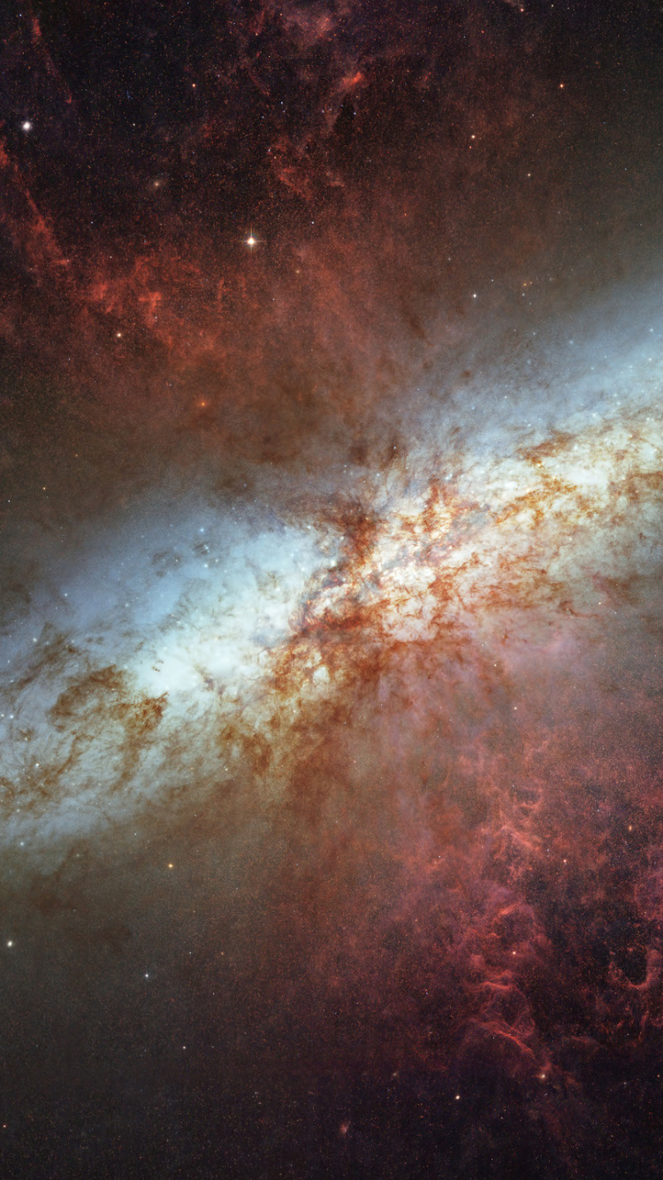 Brown and Black Galaxy Illustration. Wallpaper in 750x1334 Resolution