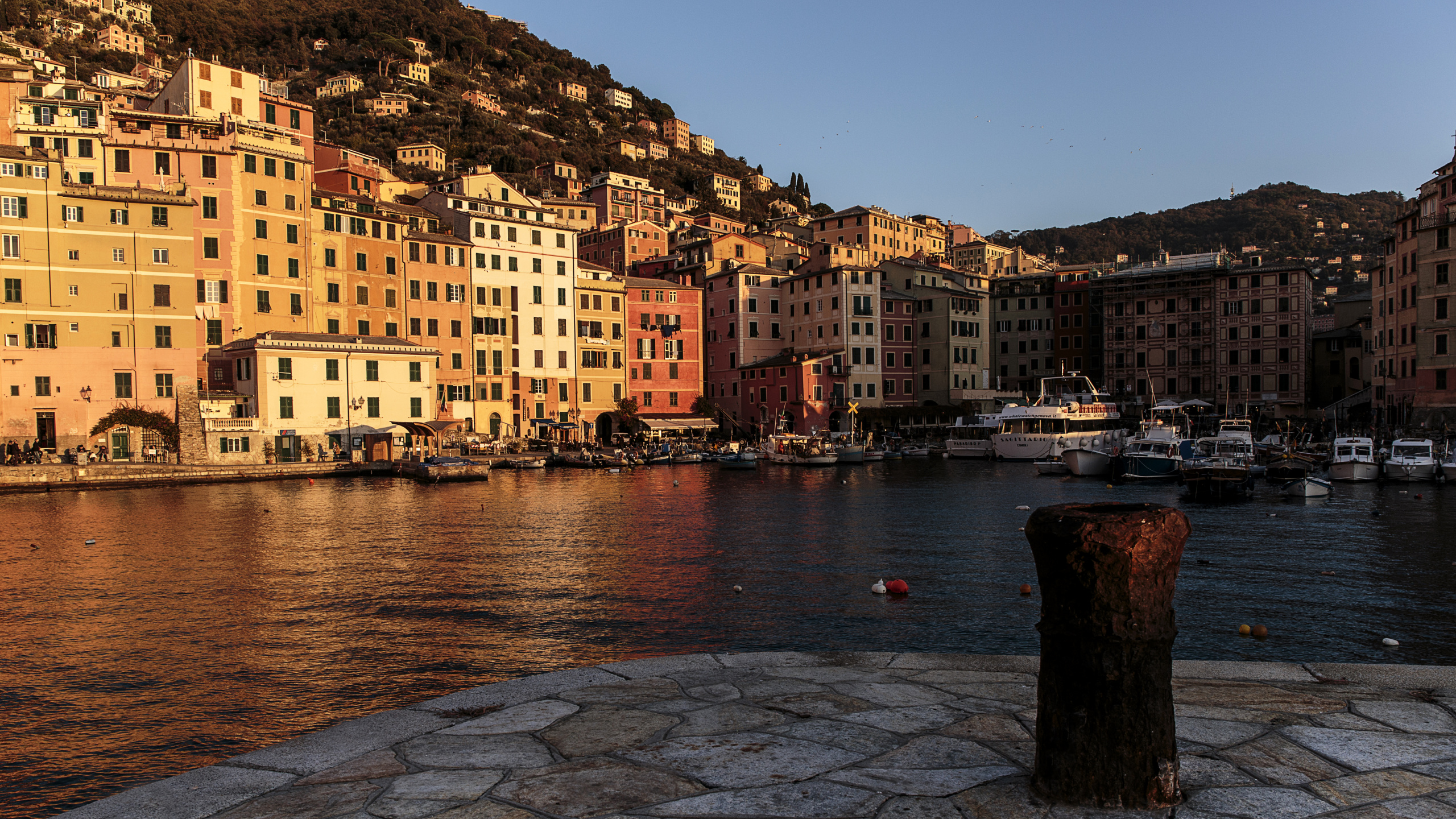 People Walking on Sidewalk Near Body of Water During Daytime. Wallpaper in 2560x1440 Resolution