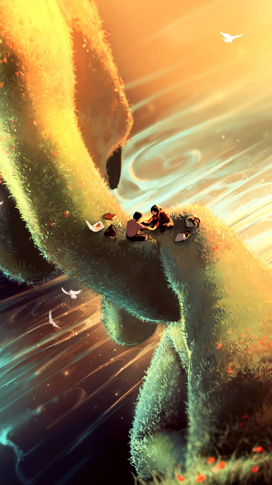 Personnes Pied Sur L'eau. Wallpaper in 1080x1920 Resolution