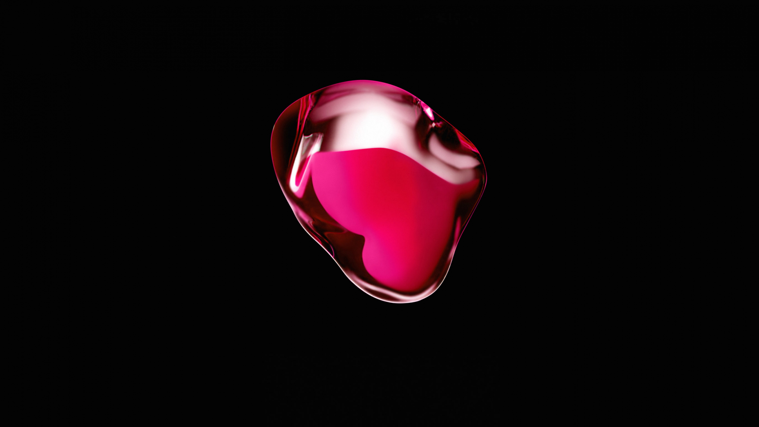 Pink and Silver Heart Ornament. Wallpaper in 2560x1440 Resolution