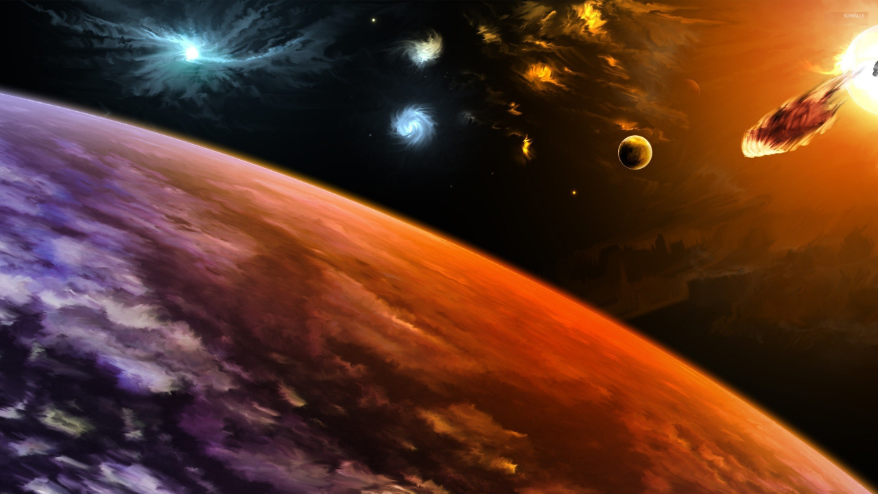 Mond Und Wolken in Der Nacht. Wallpaper in 1280x720 Resolution