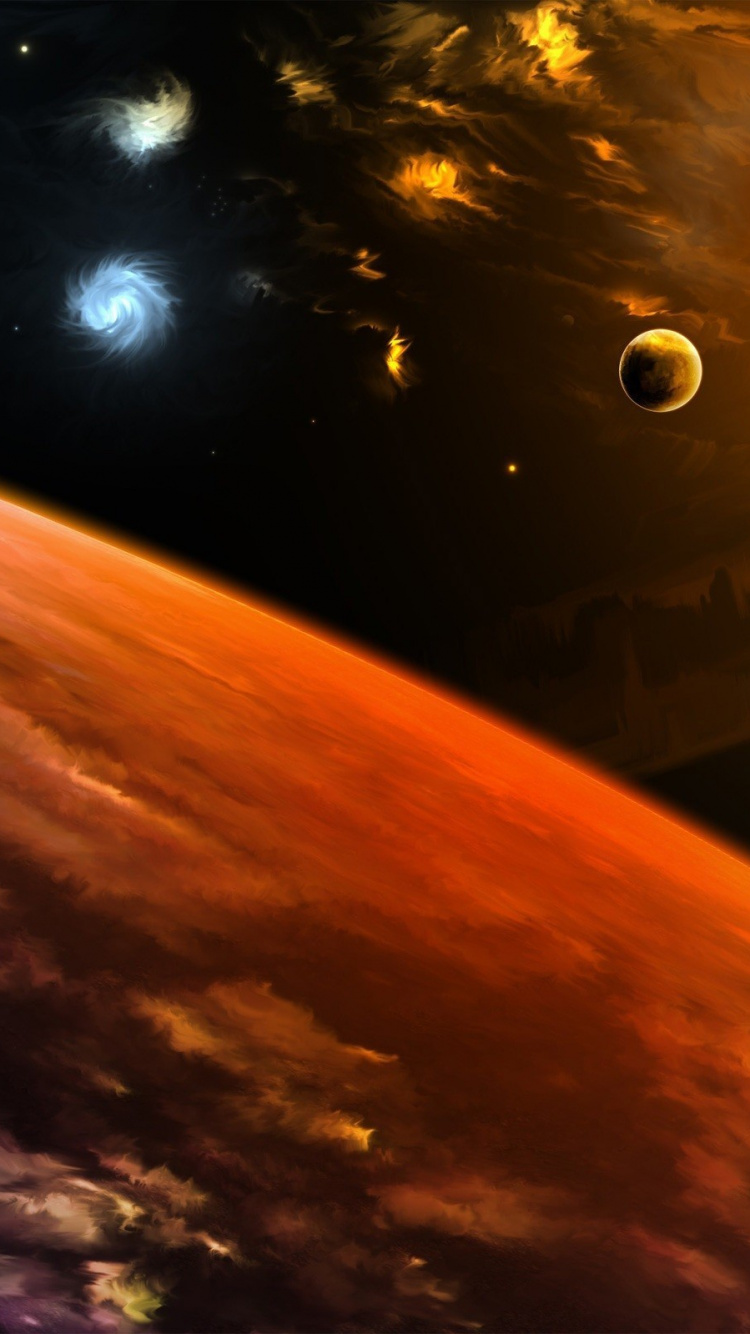 Lune et Nuages Pendant la Nuit. Wallpaper in 750x1334 Resolution