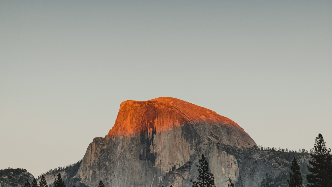 Yosemite National Park, Remittere, Mountain, Tree, Dusk. Wallpaper in 1280x720 Resolution