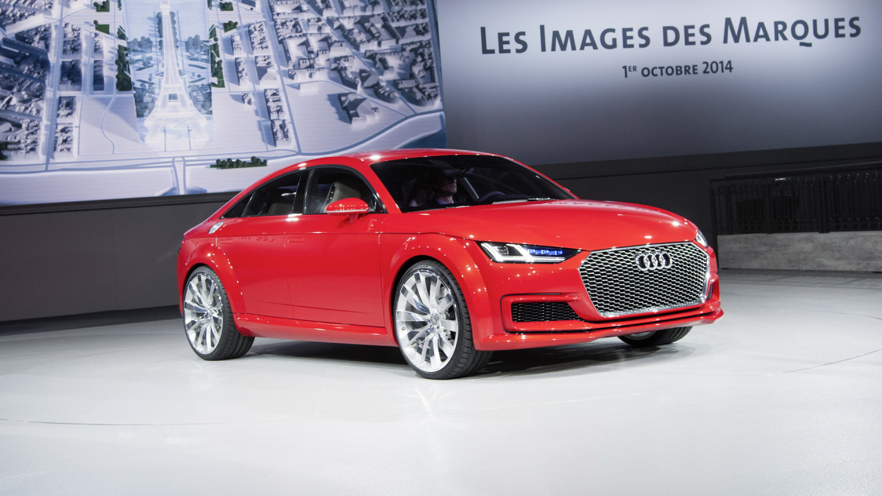 Red Audi a 4 Coupe. Wallpaper in 1280x720 Resolution