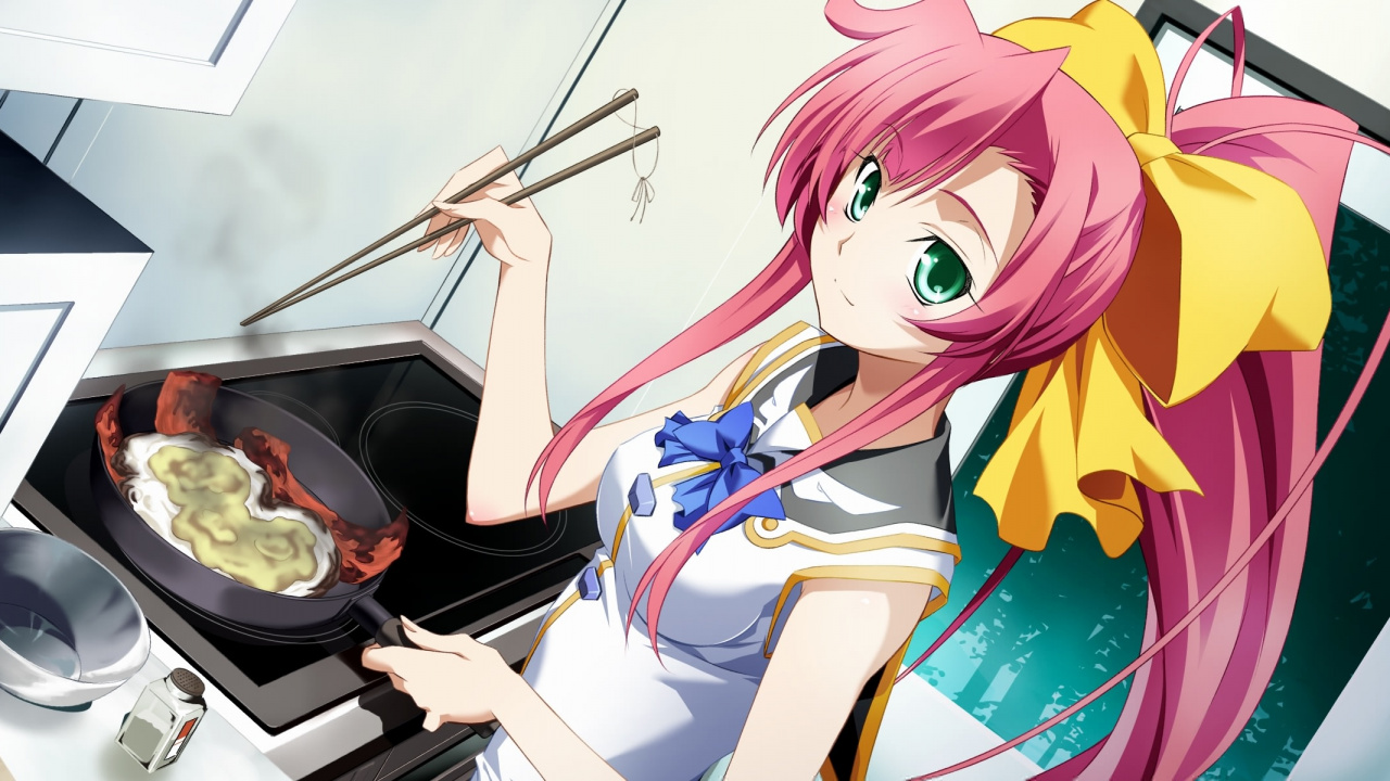 Femme en Robe Blanche et Bleue Personnage D'anime. Wallpaper in 1280x720 Resolution