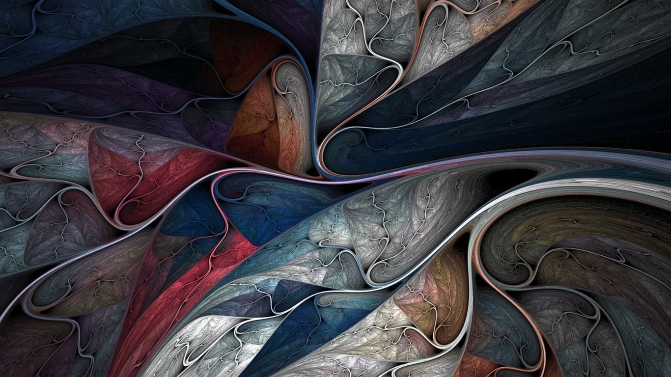 Fractal, Fractal Art, Abstract Art, Brown, Art Paint. Wallpaper in 1366x768 Resolution