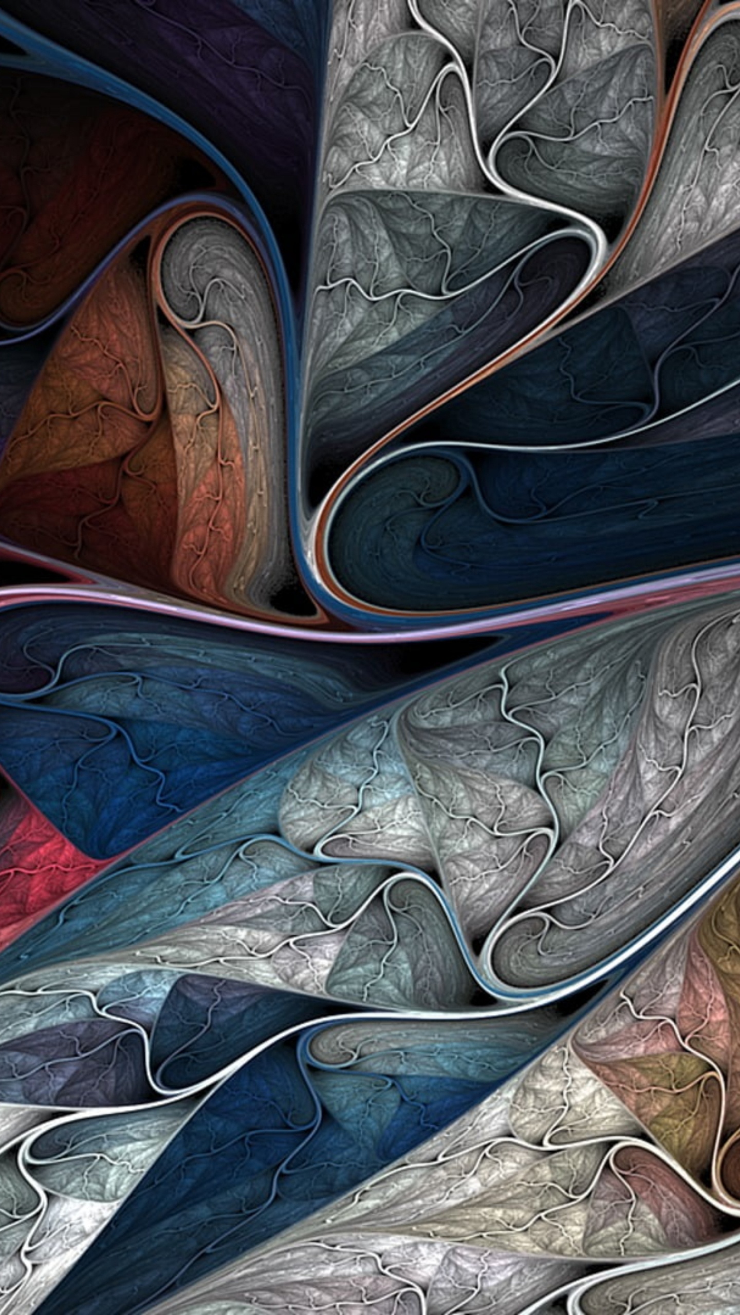 Fraktal, Fraktale Kunst, Abstrakte Kunst, Brown, Kunstfarbe. Wallpaper in 1440x2560 Resolution