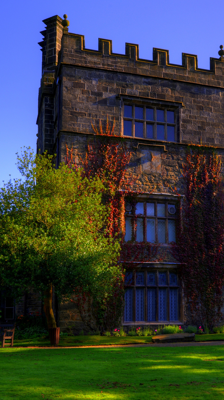 Braunes Betongebäude in Der Nähe Einer Grünen Wiese Tagsüber Field. Wallpaper in 750x1334 Resolution