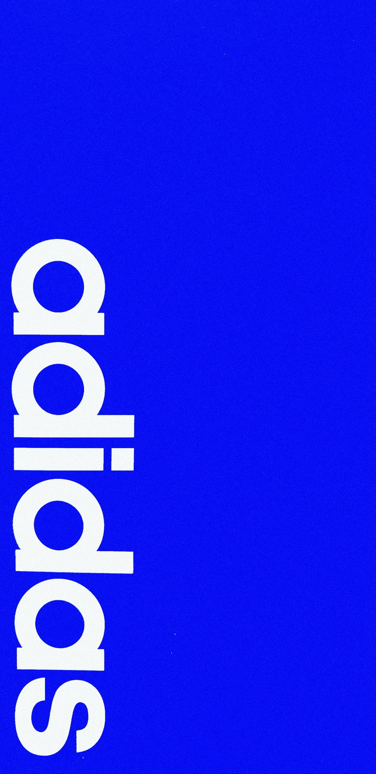 Adidas Azules, Azul Cobalto, Azul, Rectángulo, Logotipo. Wallpaper in 1440x2960 Resolution