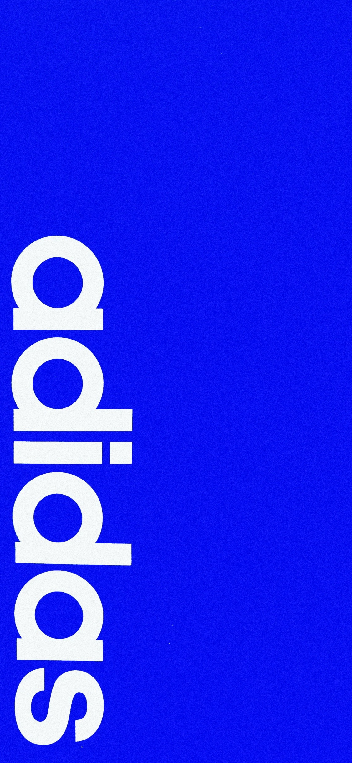 Adidas Bleu, Bleu de Cobalt, Blue, Rectangle, Logo. Wallpaper in 1125x2436 Resolution