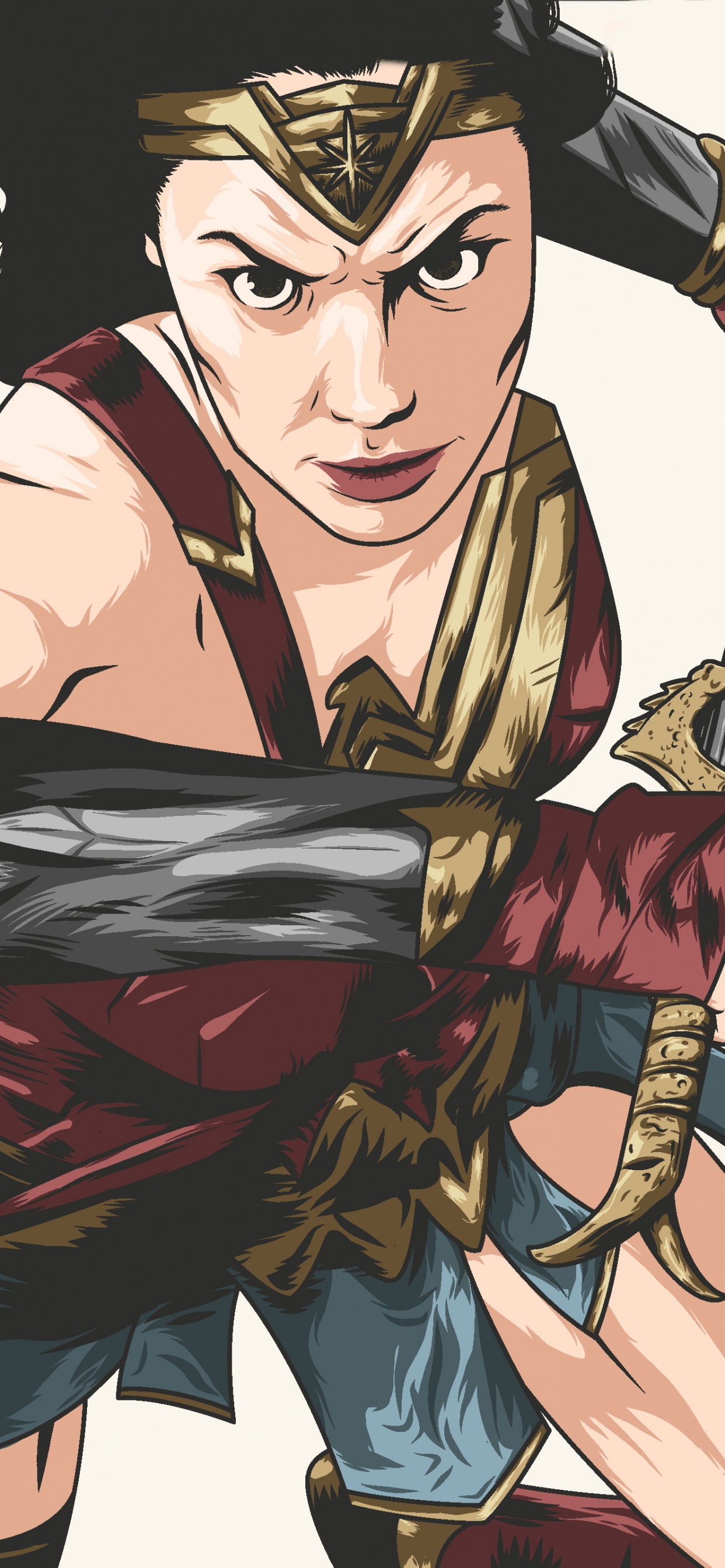 Hombre en Traje Rojo y Negro Personaje de Anime. Wallpaper in 1242x2688 Resolution