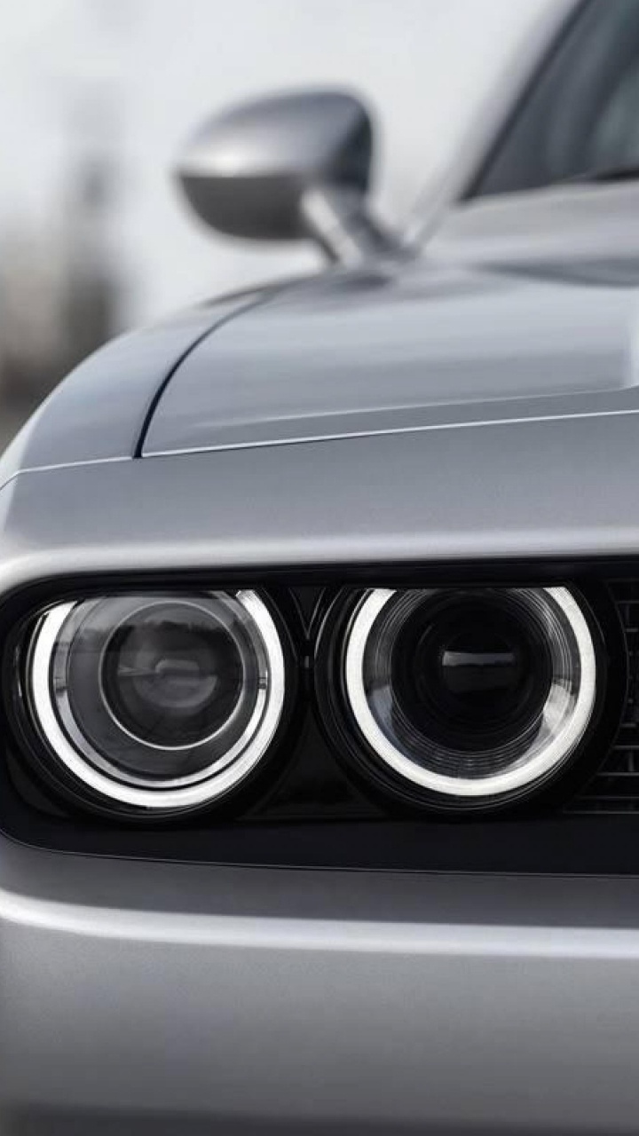 2015年的道奇挑战者, 道奇, 头灯, 白色, 黑色的 壁纸 720x1280 允许