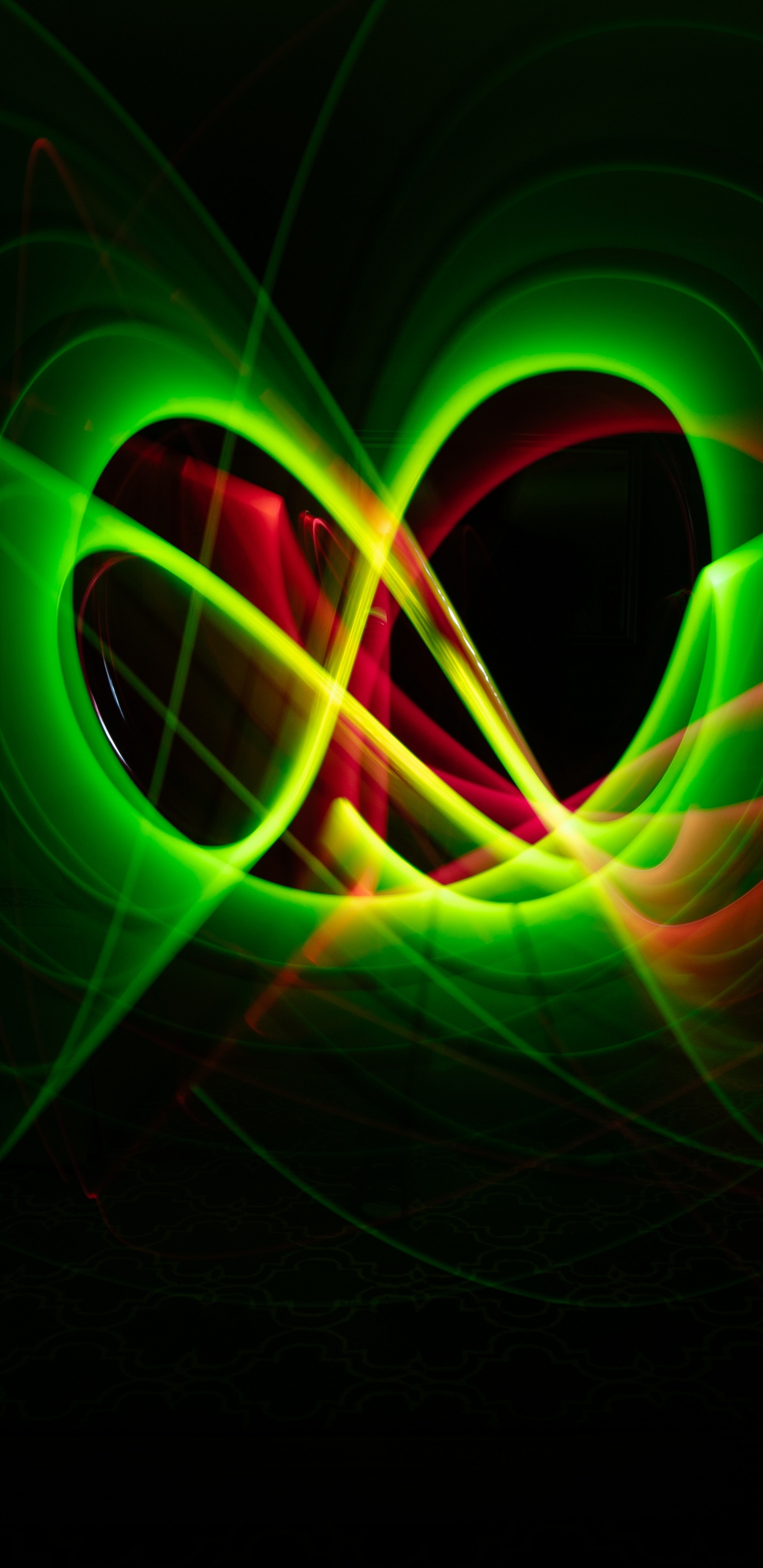 Papel Tapiz Digital de Luz Verde y Roja. Wallpaper in 1440x2960 Resolution