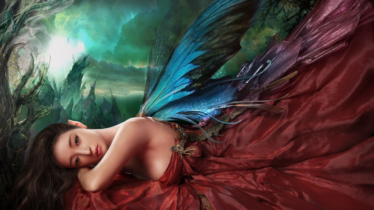童话, 艺术, 羽毛, 翼, 神秘的生物 壁纸 1280x720 允许