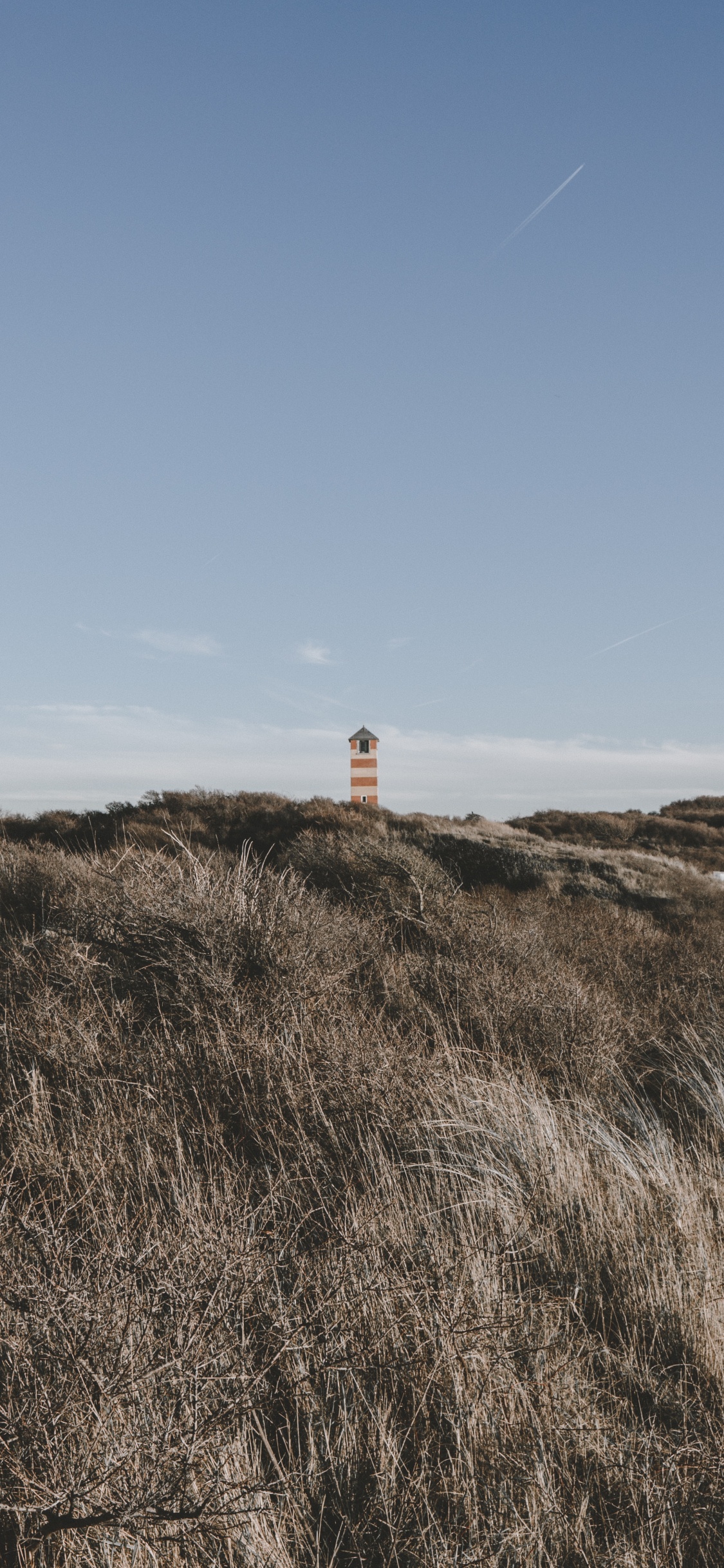 Natural Environment, Grass, Lighthouse, Grassland, Sea. Wallpaper in 1125x2436 Resolution