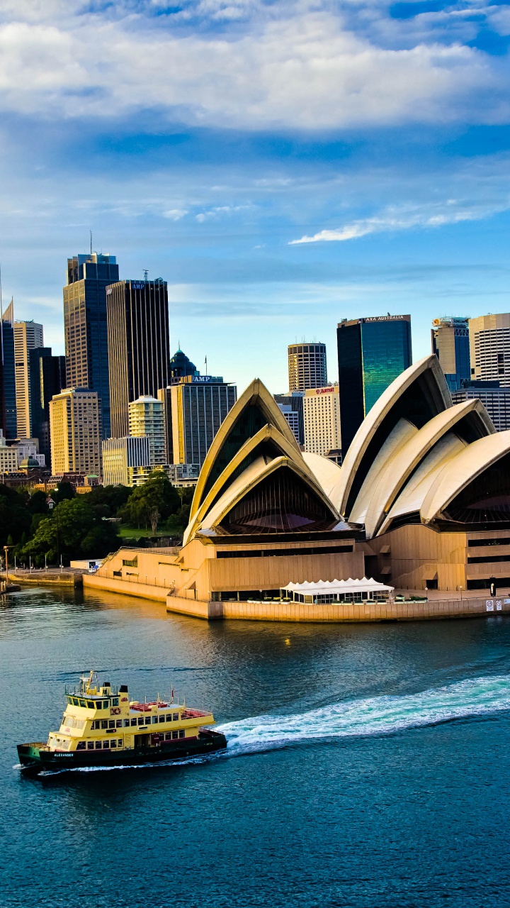 悉尼歌剧院, 歌剧院, 水运, 城市景观, 城市 壁纸 720x1280 允许