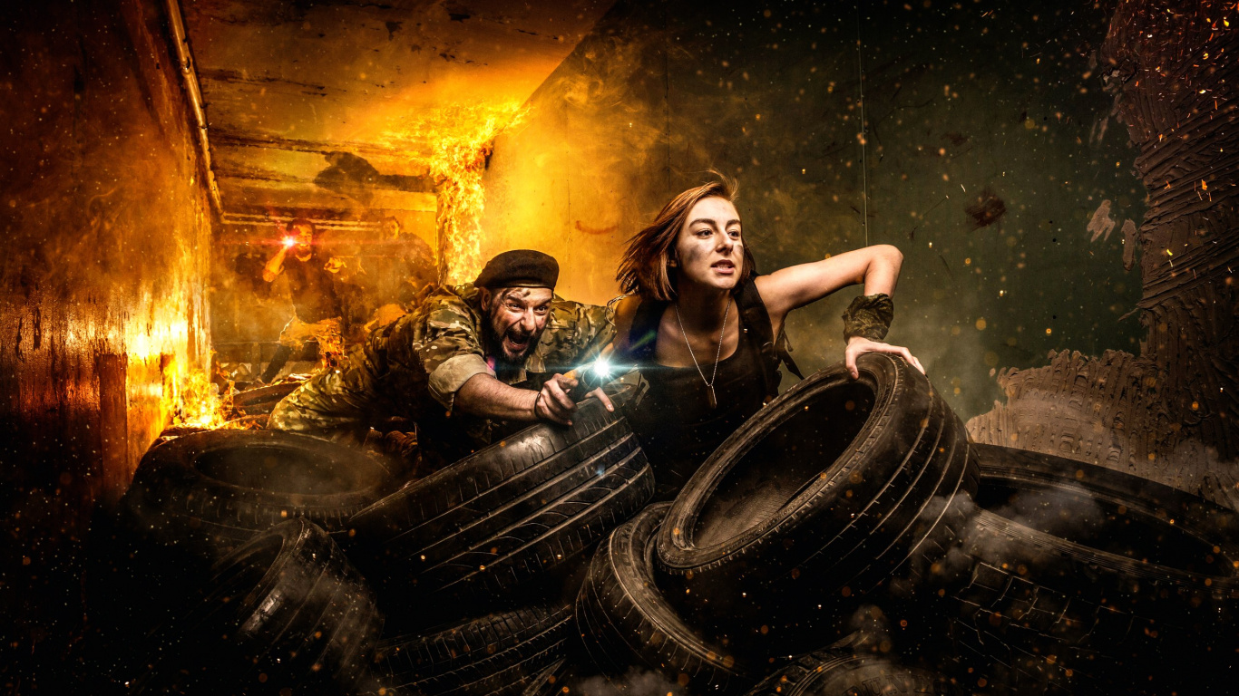 Entertainment, Game, Action Game, Design, Special Effects. Wallpaper in 1366x768 Resolution