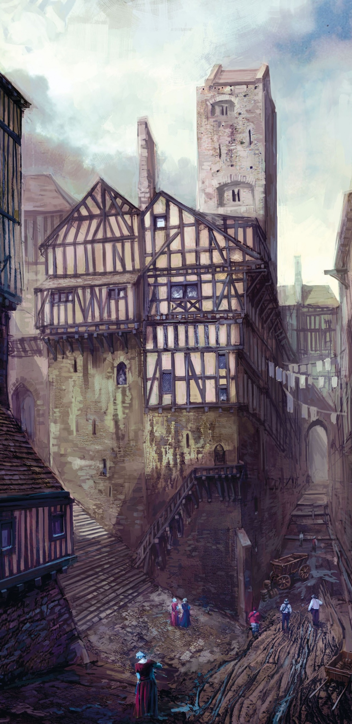 Braunes Betongebäude Tagsüber. Wallpaper in 1440x2960 Resolution